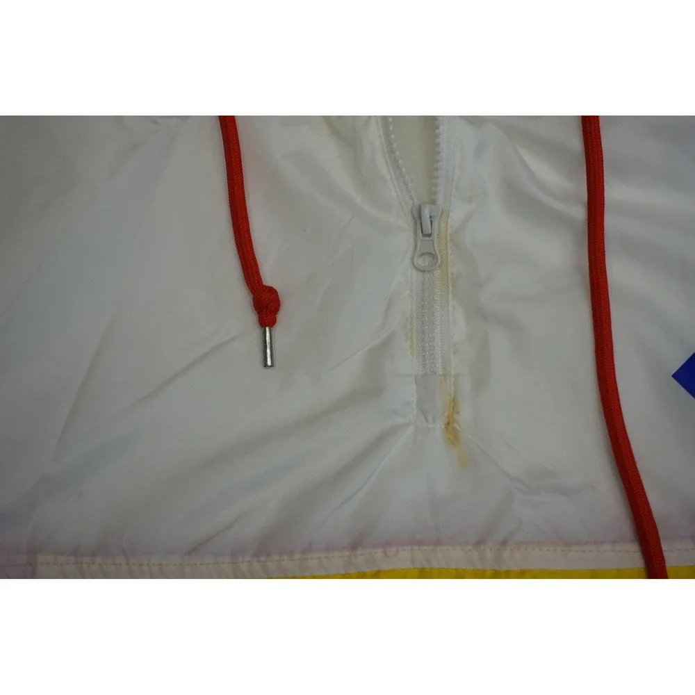 Polaroid Jacket Mens XL Multicolor Hooded 1/4 Zip Windbreaker Colorblock Logo